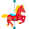 Carousel Horse Ornament by Graupner Holzminiaturen
