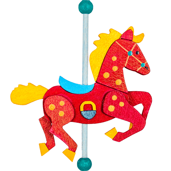 Carousel Horse Ornament by Graupner Holzminiaturen