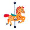 Carousel Horse Ornament by Graupner Holzminiaturen