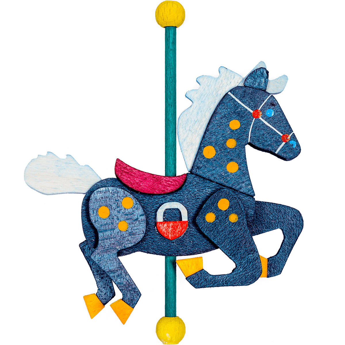 Carousel Horse Ornament by Graupner Holzminiaturen
