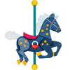 Carousel Horse Ornament by Graupner Holzminiaturen