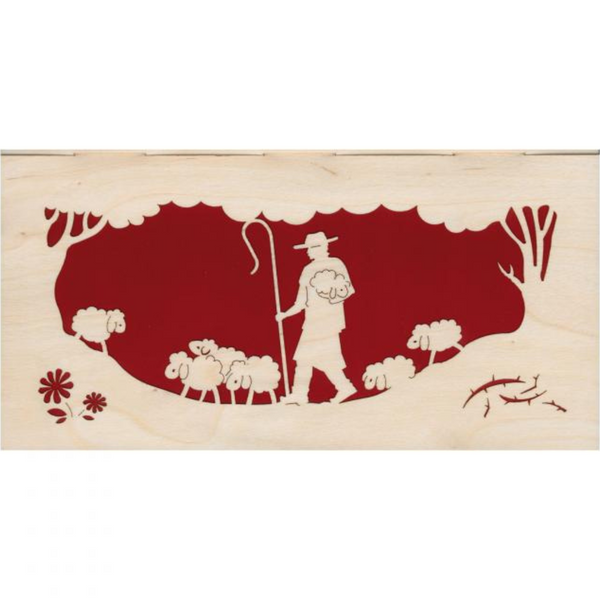 Shepherd and sheep Wood Card  by Kuhnert GmbH