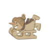 Wood Ornaments-Snowmen sledding by Kuhnert GmbH