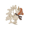 Wood Ornaments-Snowmen sledding by Kuhnert GmbH