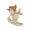 Wood Ornaments-Snowmen sledding by Kuhnert GmbH