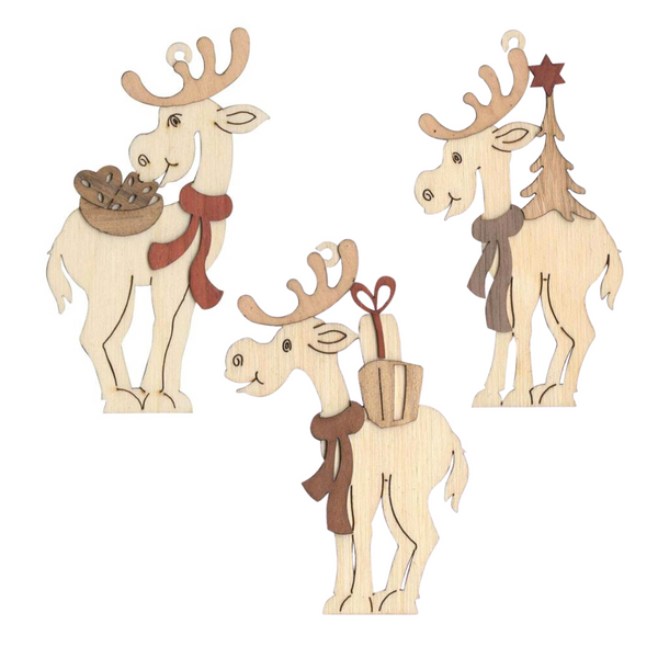 Wood Ornaments-Elk by Kuhnert GmbH