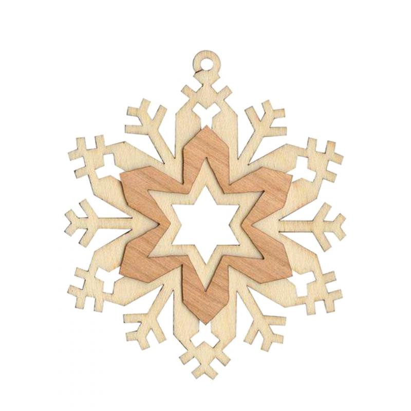Snowflake Ornament, Walnut by Kuhnert GmbH