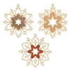 Snowflake Ornament, Walnut by Kuhnert GmbH