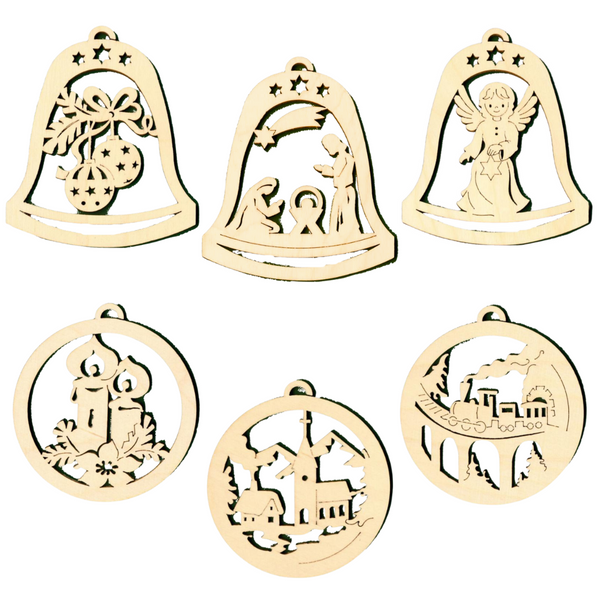 Bell and Ball Wood Ornaments by Kuhnert GmbH