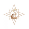 Star Wood Ornaments, two tone by Kuhnert GmbH