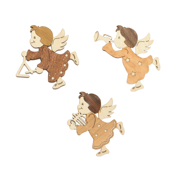 Musical Angel Wood Ornaments by Kuhnert GmbH