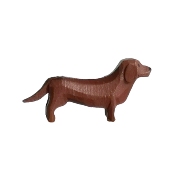 Dachshund, hand carved figure by Reifendrehwerk Christian Werner