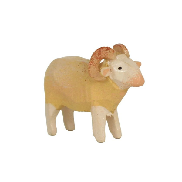 Sheep, hand carved figure, male by Reifendrehwerk Christian Werner