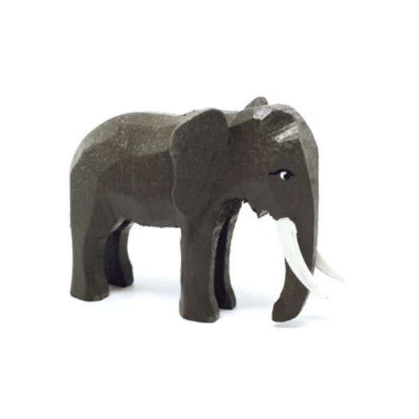 Elephant, hand carved figure, male by Reifendrehwerk Christian Werner