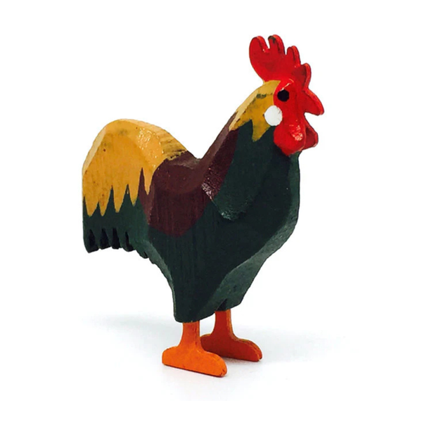 Bantram Chicken, hand carved figure by Werner Reifentiere