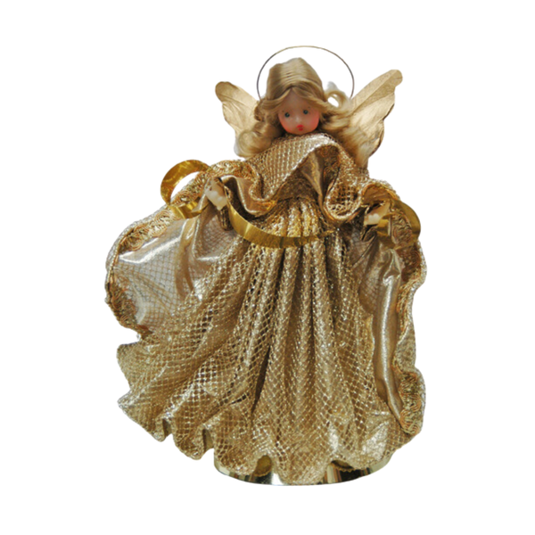 Wax Angel in Gold Dress by Margarete and Leonore Leidel in Iffeldorf