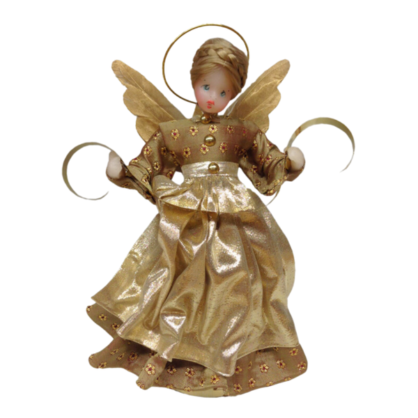Wax Angel with Gold Flower Dress by Margarete and Leonore Leidel in Iffeldorf