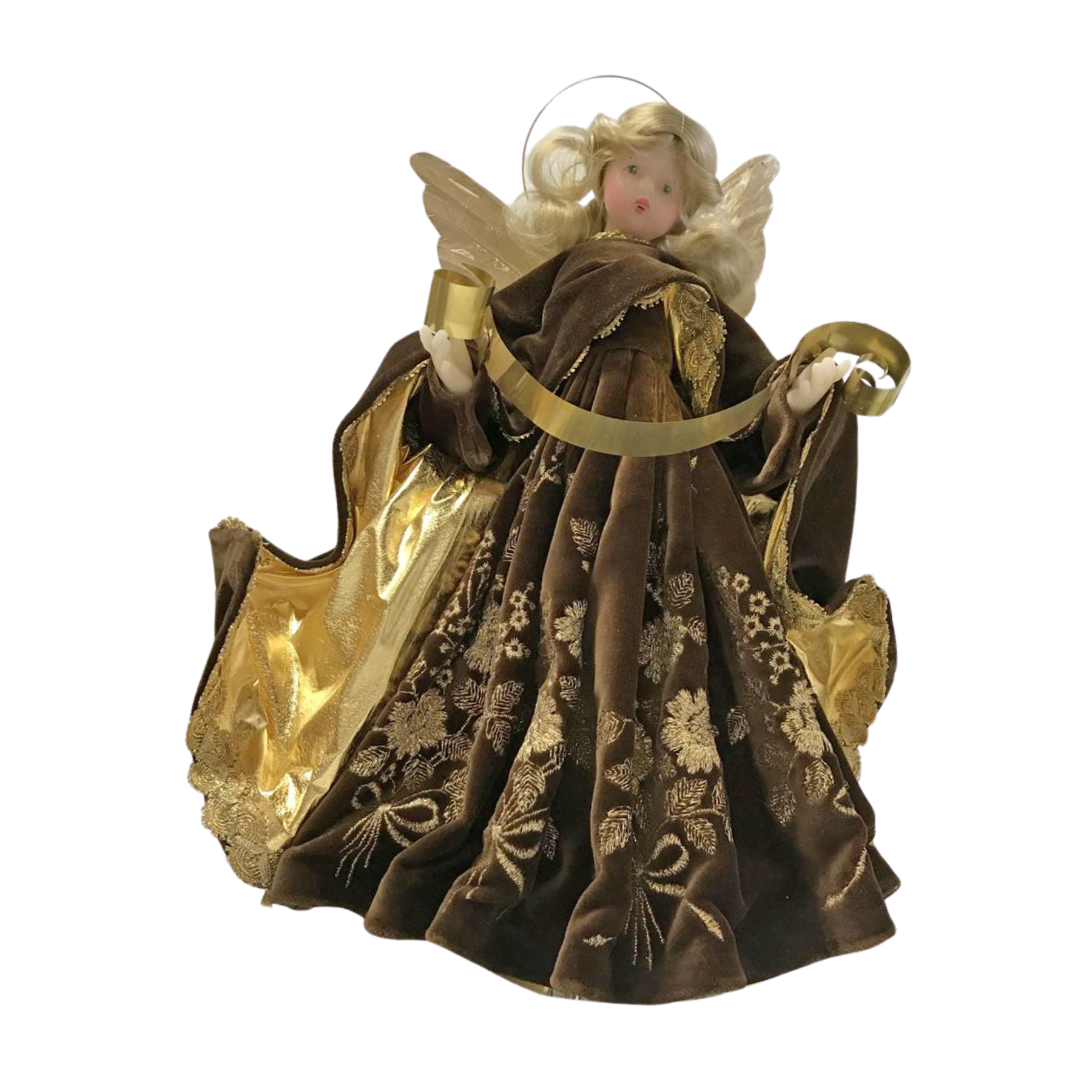 Angel in Brown Velvet Dress by Lenore Leidel in Iffeldorf