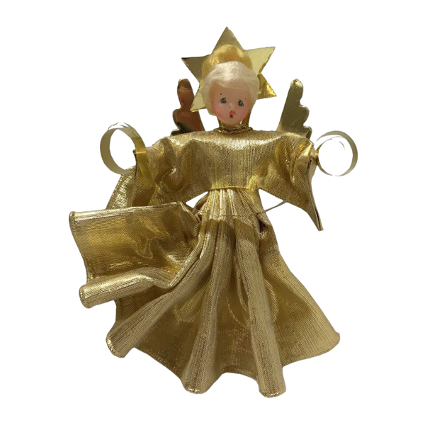 Angel in Gold Lame Dress Ornament by Lenore Leidel in Iffeldorf