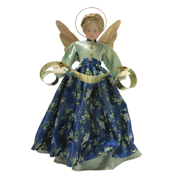 Angel in Teal Dress with Blue Apron by Lenore Leidel in Iffeldorf