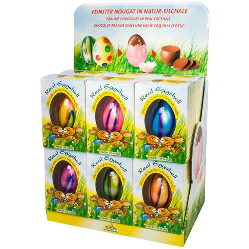 Real Eggshell Eggs "Picturesque" from Germany Filled with the Finest Praline Chocolate Truffle