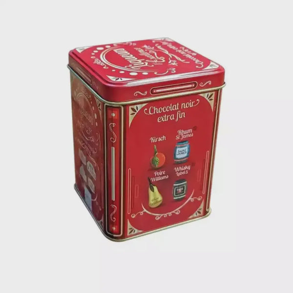 Abtey Royal Des Lys Assorted Premium Liqueurs In Dark Chocolate Tin