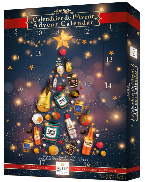 Abtey Advent Calendar With Dark Chocolate Liqueur-Filled Assortment