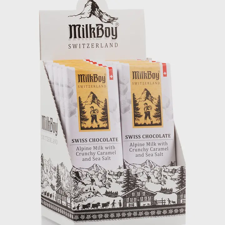 Milkboy Alpine Milk with Crunchy Caramel and Sea Salt Mini Bar
