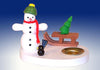 Snowman with sled candleholder by Volker Zenker