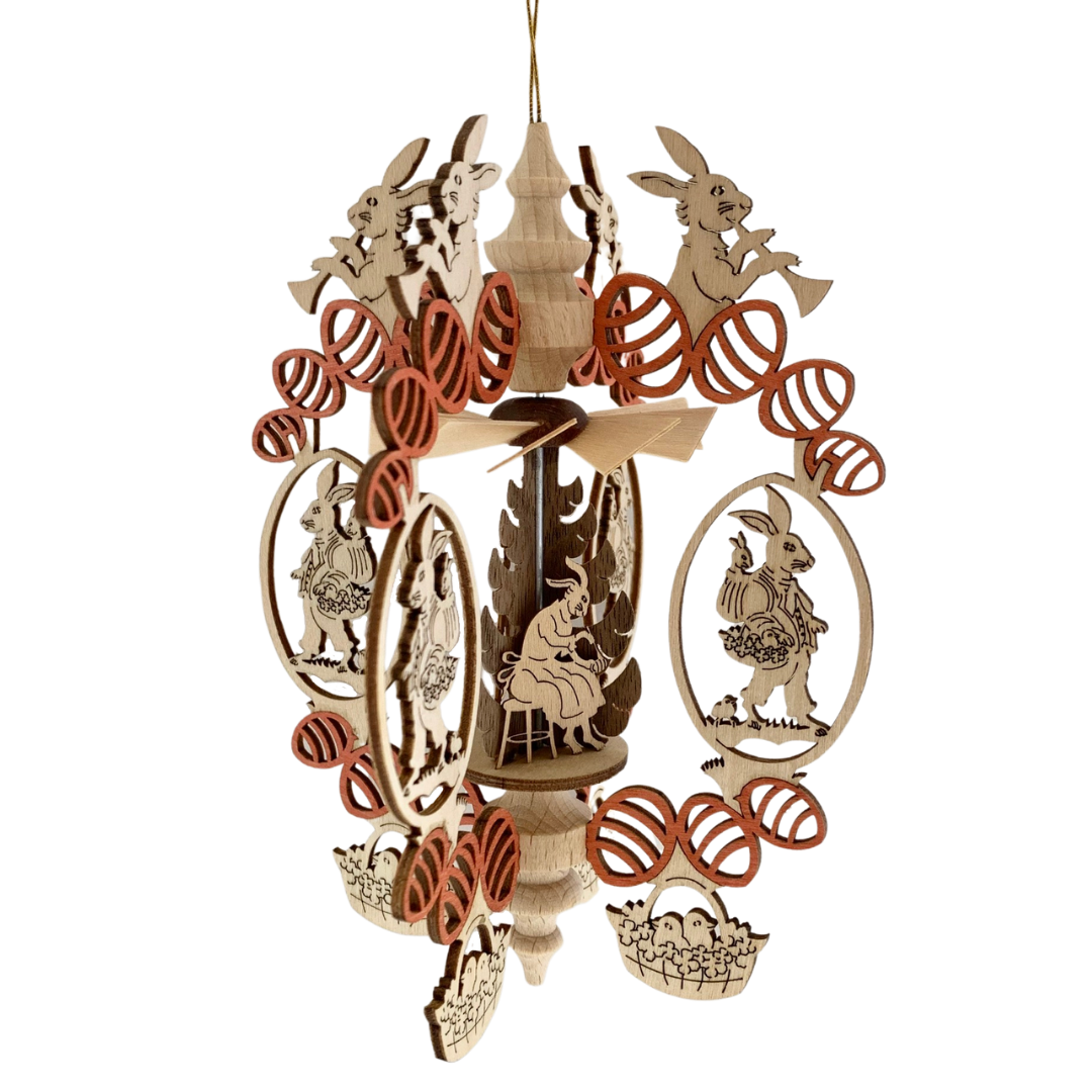 Rabbit with basket Hanging by Harald Kreissl