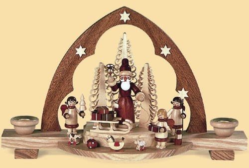 Santa Giving Out Christmas Candle Holder by Mueller GmbH