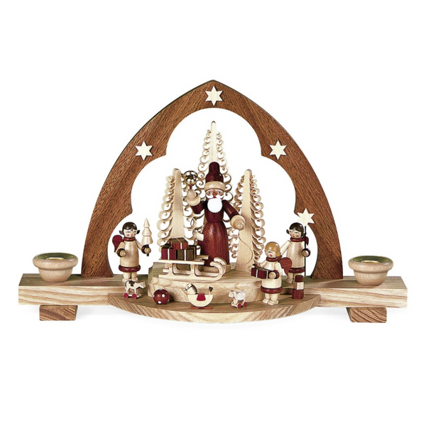 Santa Giving Out Christmas Candle Holder by Mueller GmbH