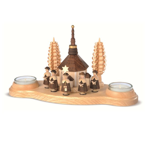 Tea Light Seiffen Church Candle Holder by Mueller GmbH