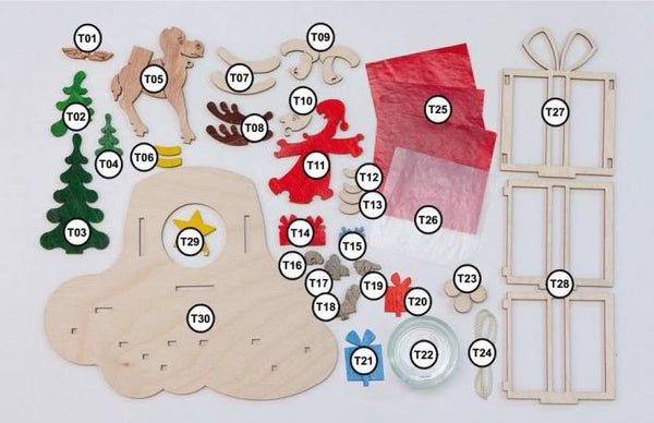 DIY Kit, Santa and Elk Tea Light Holder by Kuhnert GmbH