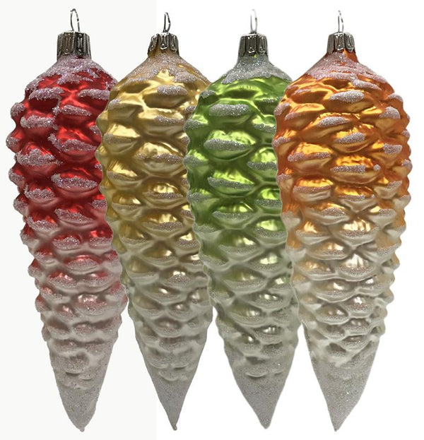 Pinecone Ornaments, 12cm by Glas Bartholmes