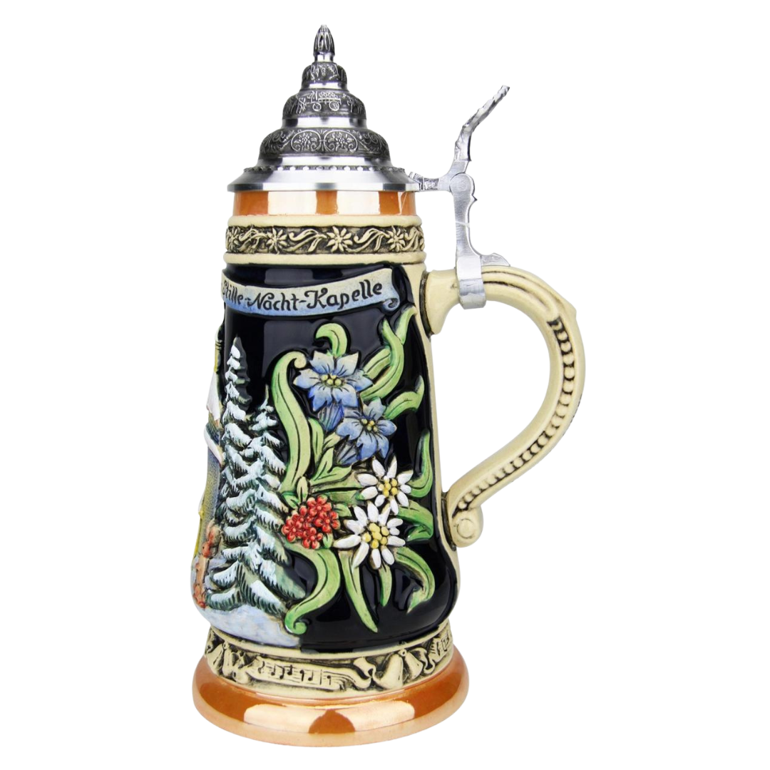 Silent Night Chapel Stein with Built-In Music Box by King Werk GmbH and Co