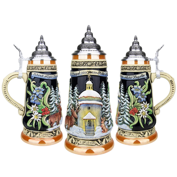 Silent Night Chapel Stein with Built-In Music Box by King Werk GmbH and Co