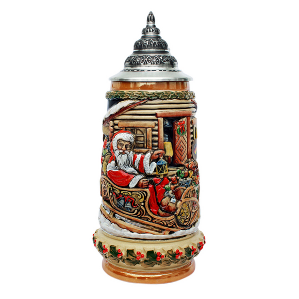 Santa Claus in Sled Stein by King Werk GmbH and Co