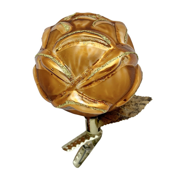 Copper Rose Clip-on by Inge Glas of Germany
