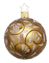 Shimmering Leaves Ornament, 6cm by Inge Glas of Germany