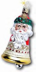 2001 Santa Annual Bell Ornament by Inge Glas of Germany