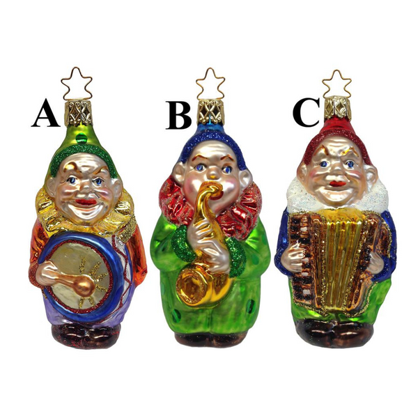 Musical Clown Ornament by Inge Glas of Germany