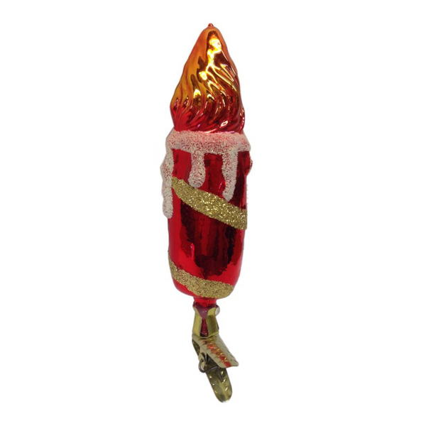Christmas Candle, Clip-On Ornament by Inge Glas of Germany