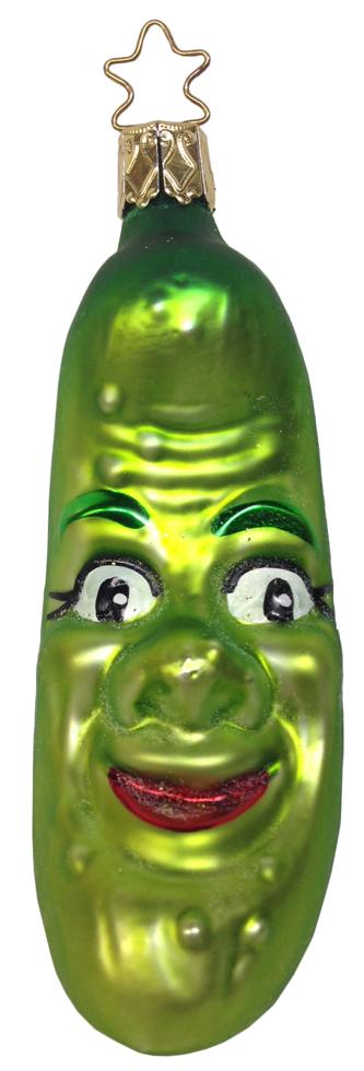 Pickle Face Ornament by Inge Glas of Germany