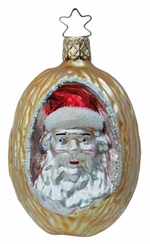 Santa in Walnut by Ornament by Inge Glas of Germany