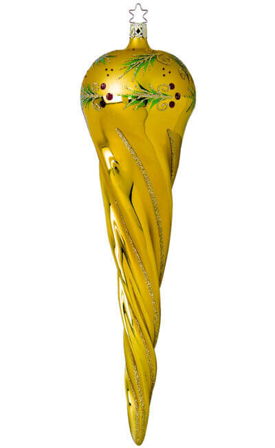 Golden Ice Large Ornament by Inge Glas of Germany