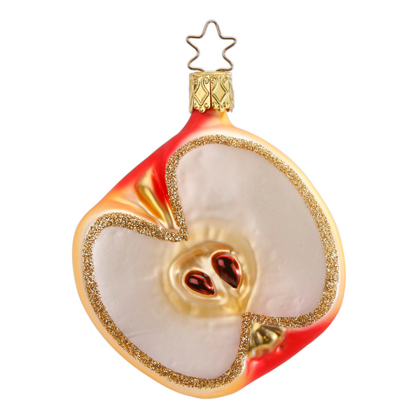 Apple Slice with Gold Glitter by Inge Glas of Germany