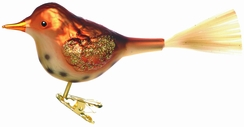 Wood Thrush Bird Ornament by Inge Glas of Germany