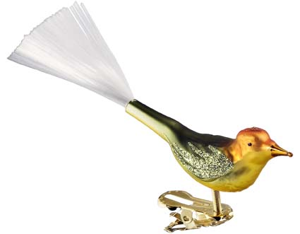 Woods Warbler Bird Ornament by Inge Glas of Germany