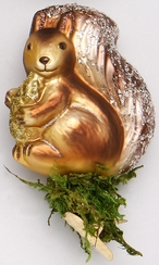 Woodlands Squirrel on Clip Ornament by Inge Glas of Germany
